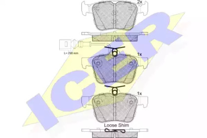 Комплект тормозных колодок ICER 182098-203