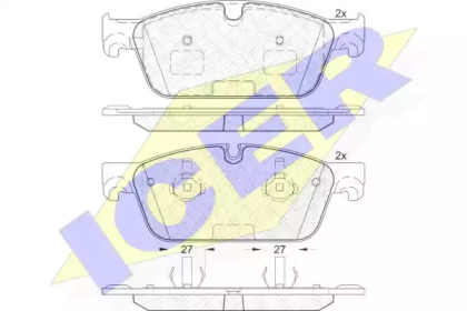 Комплект тормозных колодок ICER 182104