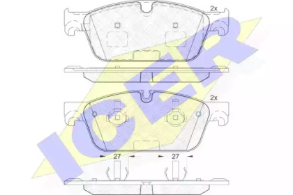 Комплект тормозных колодок ICER 182105