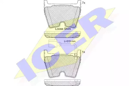 Комплект тормозных колодок ICER 182113-203