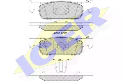 Комплект тормозных колодок ICER 182115-203