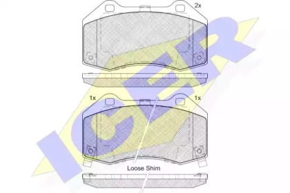 Комплект тормозных колодок ICER 182132-200
