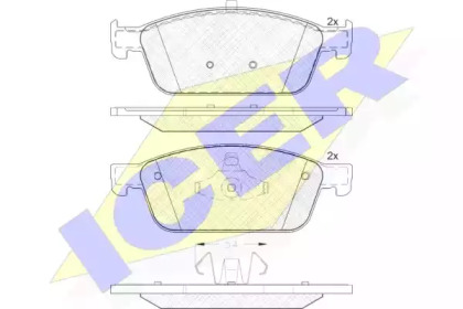 Комплект тормозных колодок ICER 182134