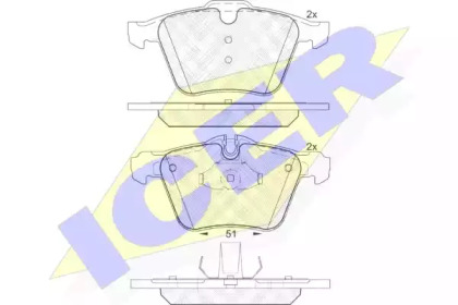 Комплект тормозных колодок ICER 182149