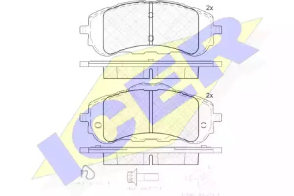 Комплект тормозных колодок ICER 182160