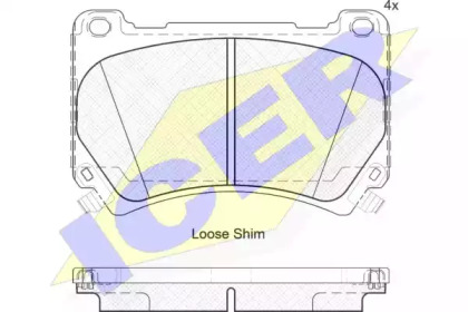 Комплект тормозных колодок ICER 182163