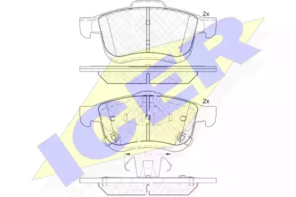 Комплект тормозных колодок ICER 182165