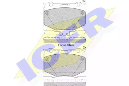 Комплект тормозных колодок ICER 182184
