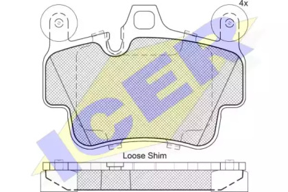 Комплект тормозных колодок ICER 182204
