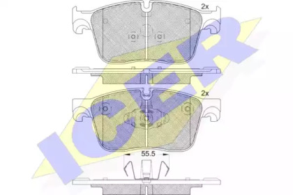 Комплект тормозных колодок ICER 182238