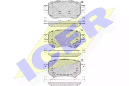 Комплект тормозных колодок ICER 182263