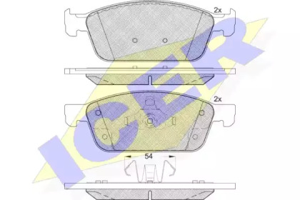 Комплект тормозных колодок ICER 182273