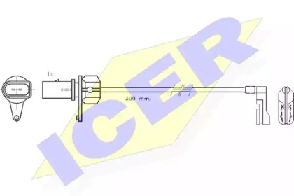 Сигнализатор, износ тормозных колодок ICER 610459 C