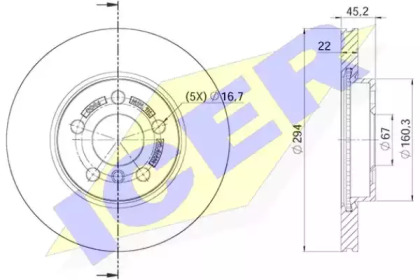 Тормозной диск ICER 78BD0046-2