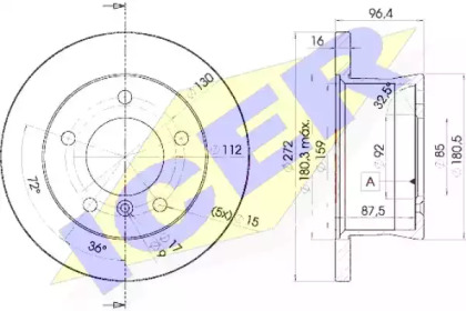 Тормозной диск ICER 78BD0183-1