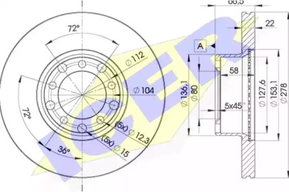 Тормозной диск ICER 78BD0205-2