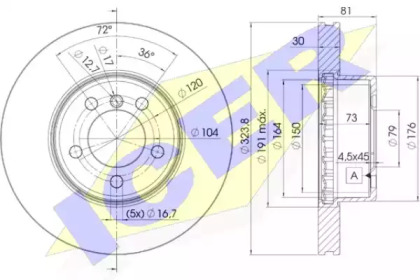 Тормозной диск ICER 78BD0265-2