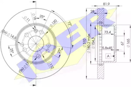 Тормозной диск ICER 78BD0312-1