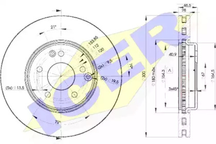 Тормозной диск ICER 78BD0411-2