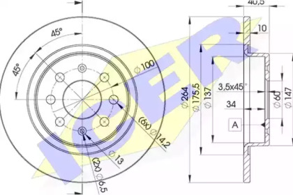 Тормозной диск ICER 78BD0592-2