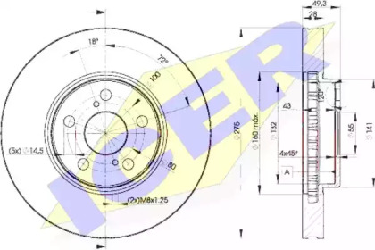 Тормозной диск ICER 78BD0600-2