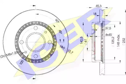 Тормозной диск ICER 78BD0601-2