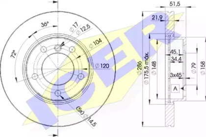 Тормозной диск ICER 78BD0674-2