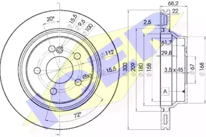 Тормозной диск ICER 78BD0910-2