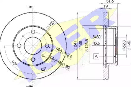 Тормозной диск ICER 78BD1017-2