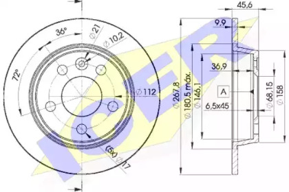 Тормозной диск ICER 78BD1094-2