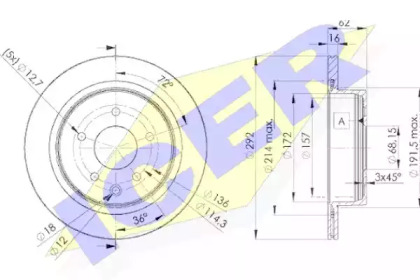 Тормозной диск ICER 78BD2071-2