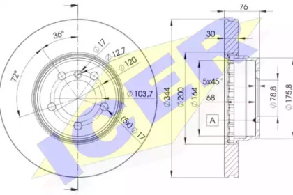 Тормозной диск ICER 78BD2207-2