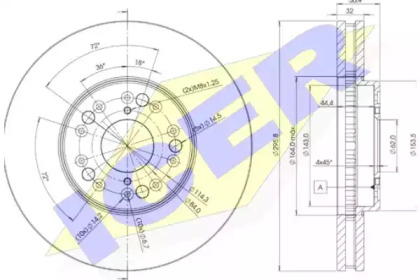 Тормозной диск ICER 78BD2611-2