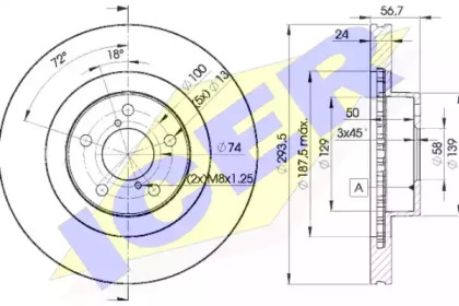 Тормозной диск ICER 78BD2630-2