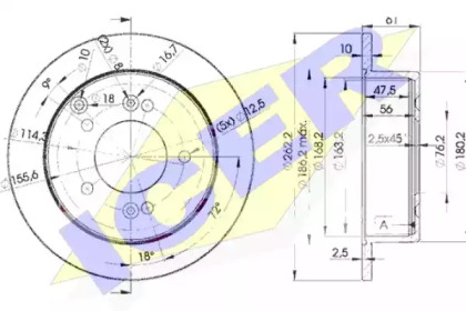 Тормозной диск ICER 78BD2905-2