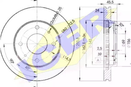 Тормозной диск ICER 78BD2926-2