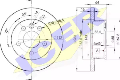 Тормозной диск ICER 78BD3013-2