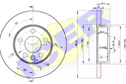 Тормозной диск ICER 78BD3018-2