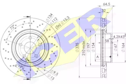 Тормозной диск ICER 78BD3056-2