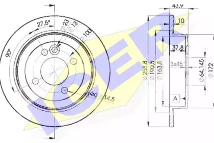 Тормозной диск ICER 78BD3070-2