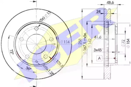 Тормозной диск ICER 78BD3258-2