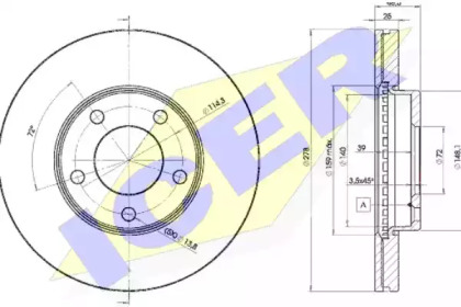 Тормозной диск ICER 78BD3272-2