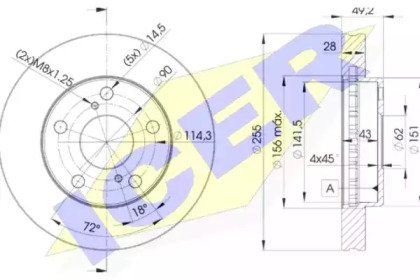 Тормозной диск ICER 78BD3302-2