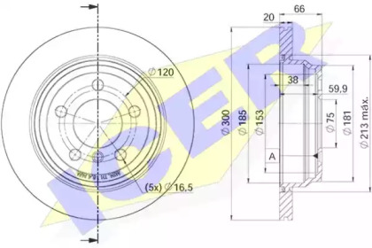 Тормозной диск ICER 78BD3418-2