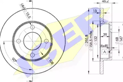 Тормозной диск ICER 78BD3632-2