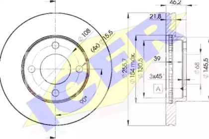 Тормозной диск ICER 78BD3633-2