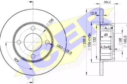 Тормозной диск ICER 78BD4012-2