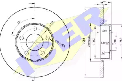 Тормозной диск ICER 78BD4061-2