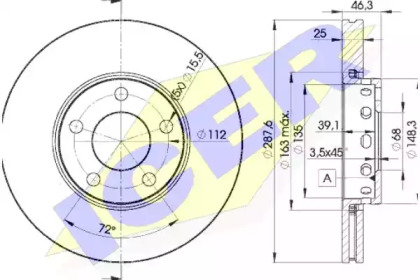 Тормозной диск ICER 78BD4063-2