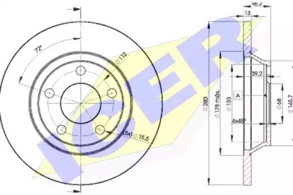 Тормозной диск ICER 78BD4064-2